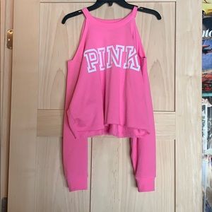 PINK off shoulder sweatshirt